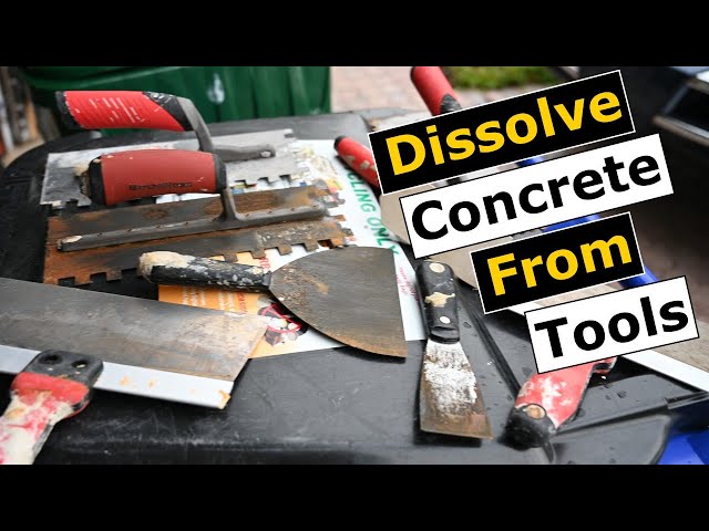 How to Remove Concrete From Tools With Sulfamic Acid Cleaner