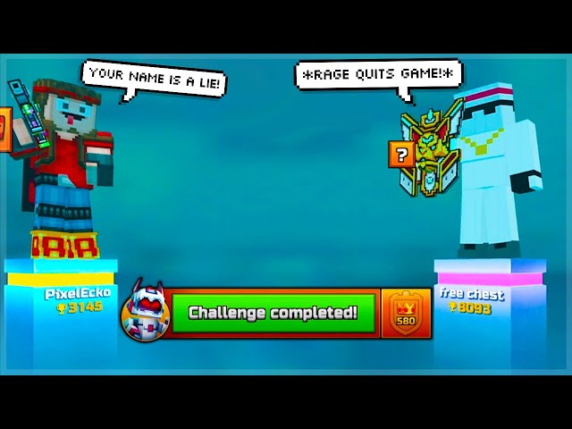 Pixel Gun 3D F2P These Players Rage Quit 1 v 1 Duels...