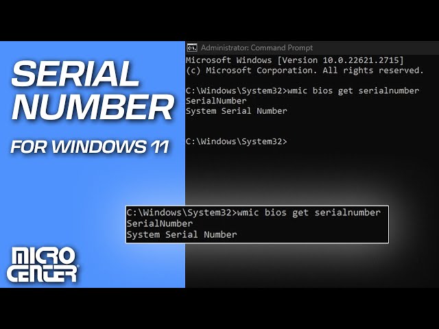 How to Find Your Computer's Serial Number from Windows 11 | Micro Center Tech Support