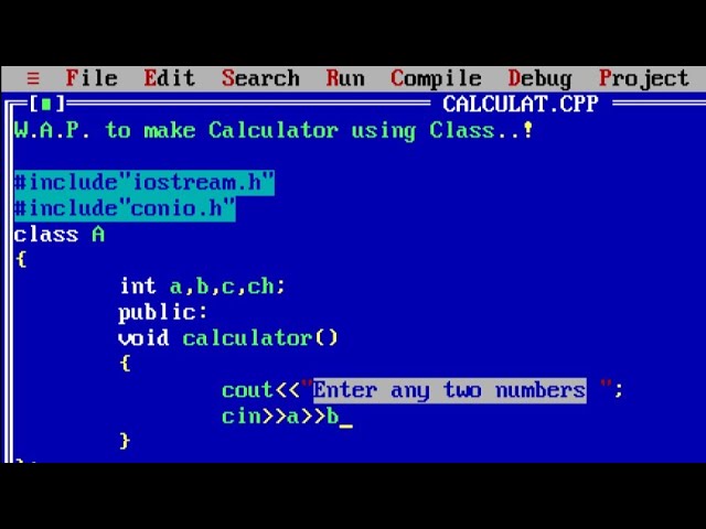 C++ program to make Calculator using Class | How to make scientific calculator using if statement