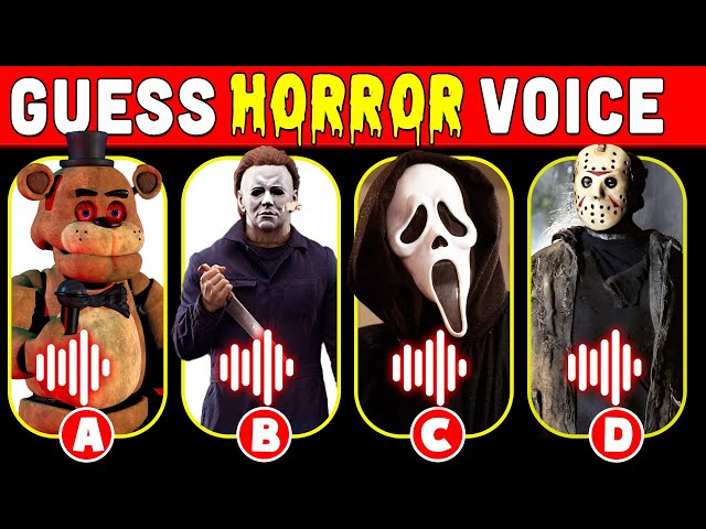 Guess Horror Character By VOICE🤡🔪 FNAF Movie, Michael Myers, Ghostface,  Pennywise, Jason, M3GAN