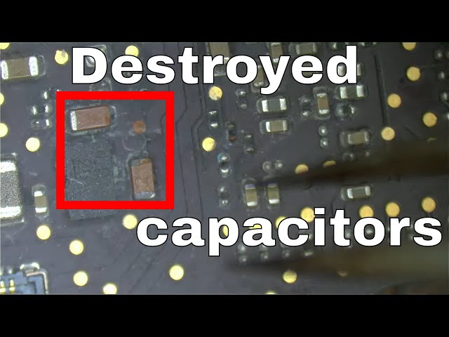Liquid on capacitors kill Retina Macbook Pro