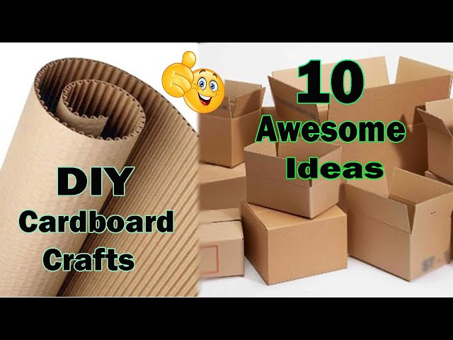 DIY - 10 Awesome Cardboard Crafts Ideas - Best out of Waste