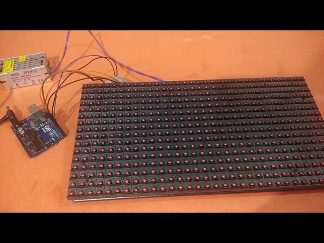 How to Make LED Display Board using Arduino and P10 LED Matrix Display | Display Scrolling Text