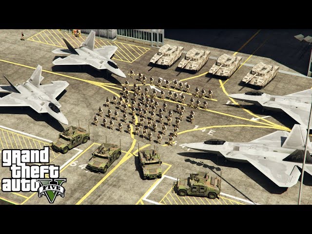 GTA 5 - Army Patrol Episode #30 - Saving San Andreas! NORTH KOREA MOD! (Jets, Helicopters, Convoys)