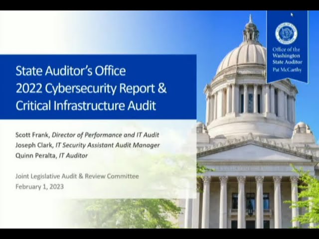JLARC I-900 performance audit review: 2022 Cybersecurity Report and Critical Infrastructure Audit