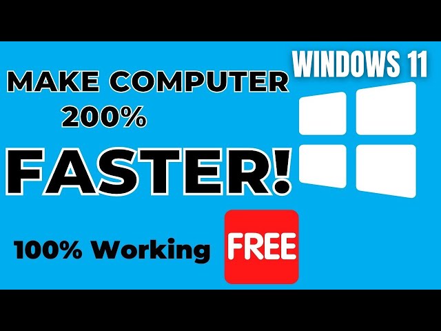 Increase PC SPEED | How to SPEED UP Laptop | Speeding UP Windows 11 | Increase PC Performance Win 11