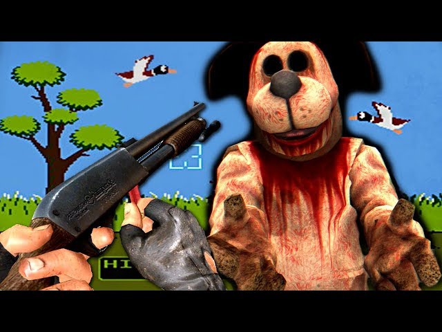duck hunt but it's a horror game