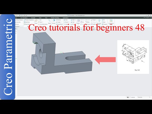 Creo parametric tutorials for beginners |creo|proE|tutorial-48