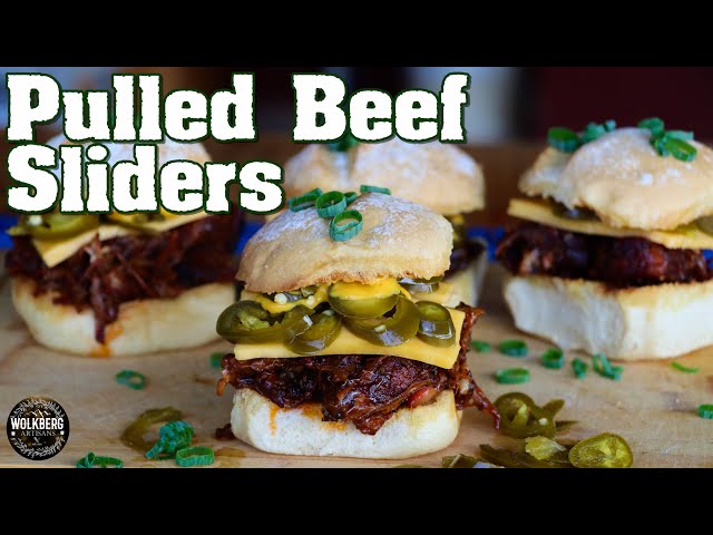 BBQ Pulled Beef & Pickled Jalapeño sliders | Smoked Beef Short Ribs Recipe | How to BBQ