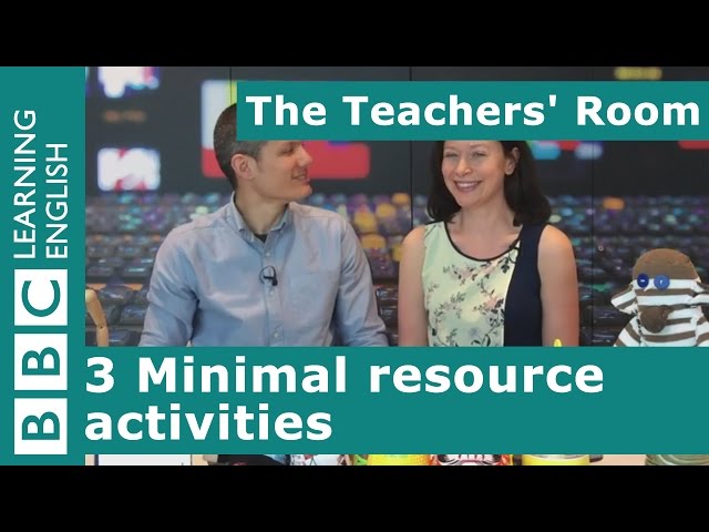 The Teachers' Room: 3 Minimal resource activities