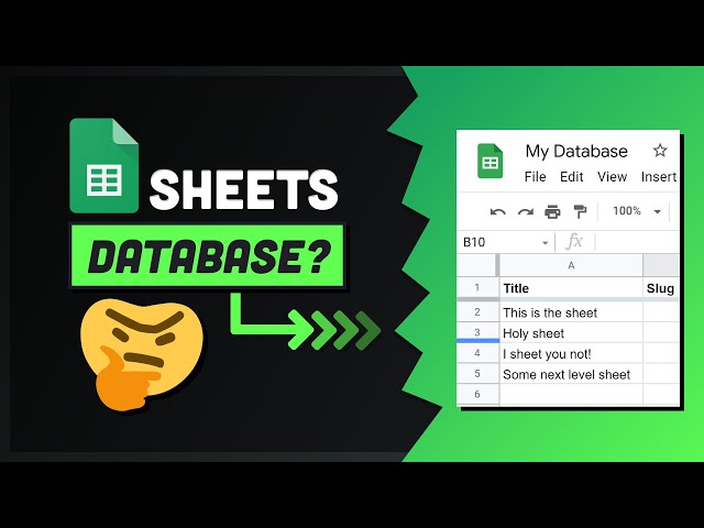 Google Sheets… Your Next Database?
