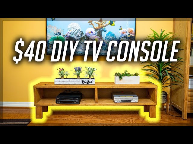$40 DIY TV Console - How I Solved My TV's Cable Management Problem