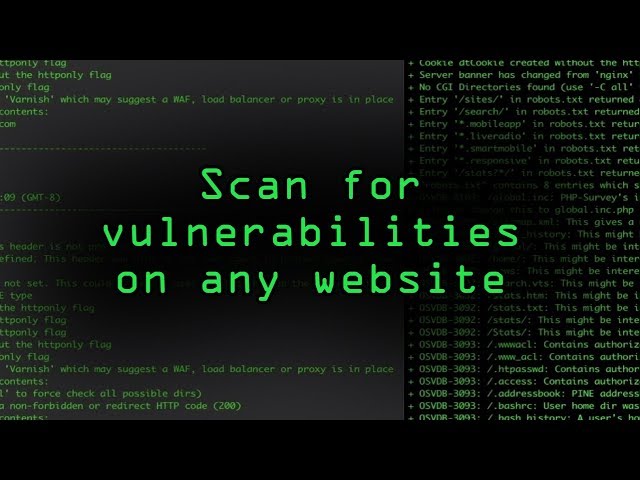 Scan for Vulnerabilities on Any Website Using Nikto [Tutorial]
