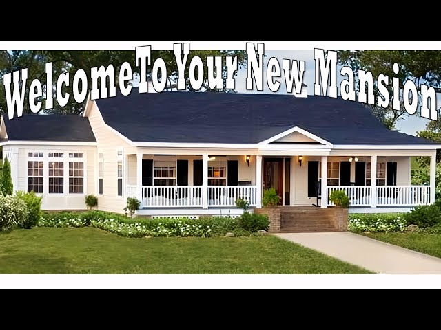 Check out this huge front porch on your new mansion. (prefab)