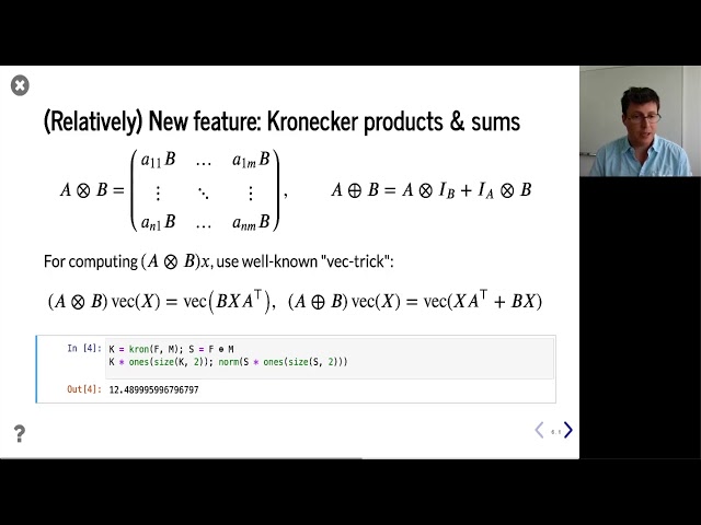 JuliaCon 2020 | Concatenation and Kronecker products of abstract linear maps | Daniel Karrasch