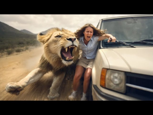 Woman DRAGGED OUT of Safari Car BY Lion