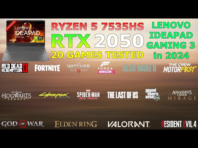 Lenovo IdeaPad Gaming 3 : Ryzen 5 7535HS RTX 2050 | 20 Games Tested in 2024