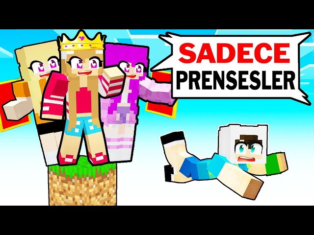 SADECE PRENSESLER VS ENES ARSLAN TEK BLOK - ⚠️ Minecraft