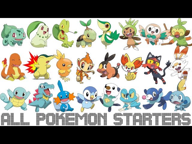 All Generations Pokémon Starters
