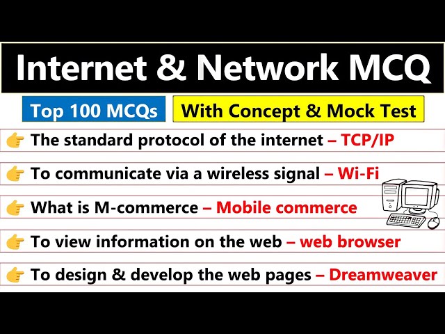 Top 100 Internet and Networking MCQs | Computer mcq for all competitive exams