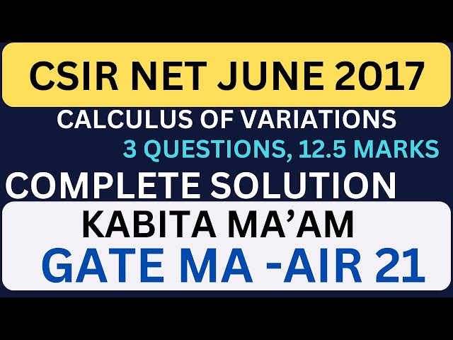 CSIR NET JUNE 2017 COV COMPLETE SOLUTION