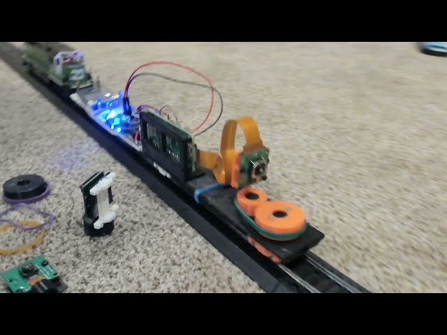 Raspberry Pi Model Railroad Camera Car - Track Power and Swivel Mount