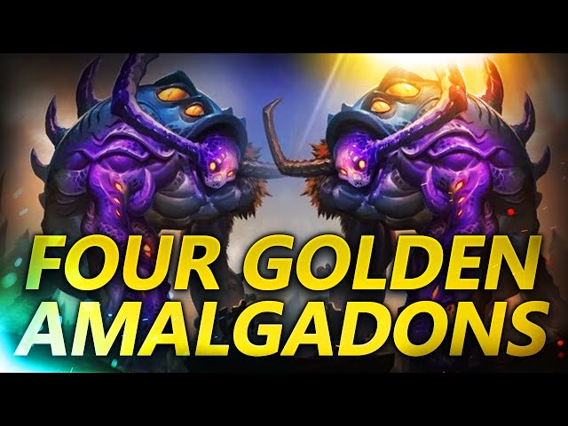 FOUR Golden Amalgadon APM Pirates! | Hearthstone Battlegrounds Gameplay | Patch 22.0 | bofur_hs