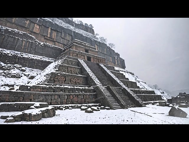 Abandoned Ancient Temples in the Snowy Mountains | Windswept | Meditation - Relaxation - Focusing |