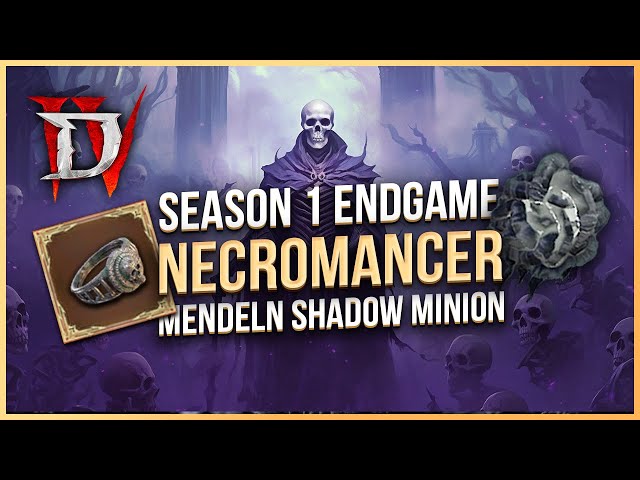 Diablo 4 Mendeln Shadow Minion Necromancer Endgame Build - Full Guide and Gameplay with Commentary