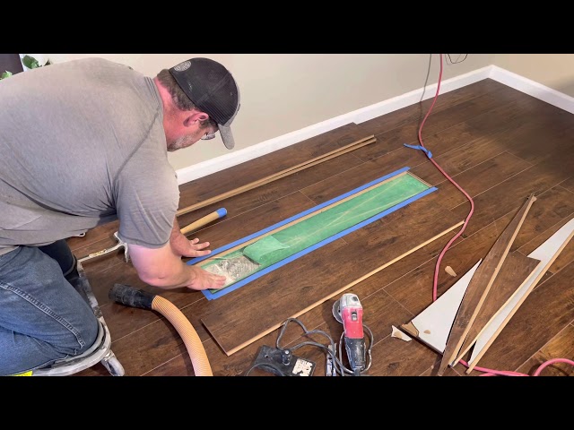 How to replace a damaged laminate board that’s in the middle of the floor