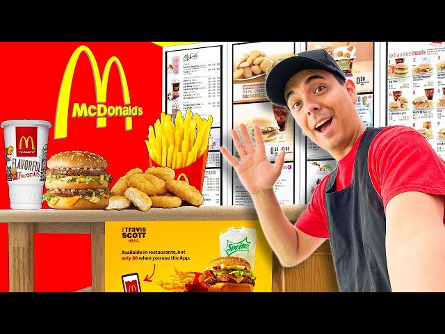 MAX BUILDS GIANT MCDONALDS RESTAURANT AT HOME | I OPENED MY OWN MC DONALDS BY SWEEDEE