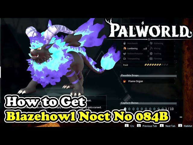 Palworld How to Get Blazehowl Noct (Palworld No 084B)