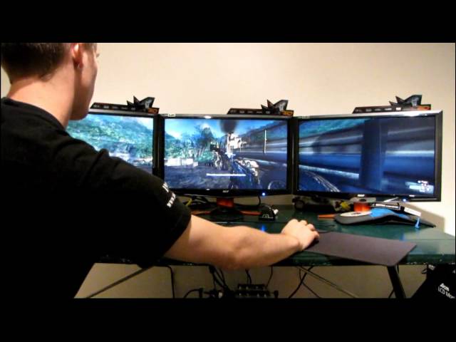 nVidia GeForce 3D Vision Surround Crysis Warhead Linus Tech Tips