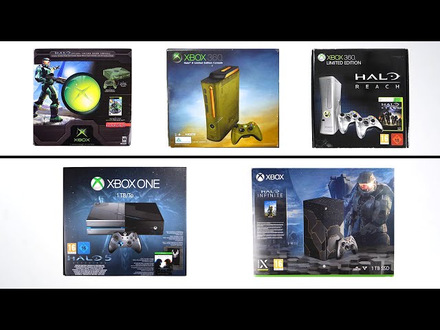 All Xbox "HALO" Console Generations Unboxing