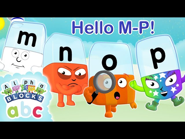 Say Hello To Letters M, N, O & P! | Phonics For Kids - Learn To Read | Alphablocks