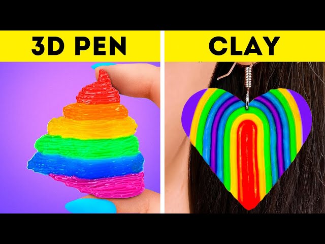 Colorful 3D Pen, Glue Gun & Polymer Clay Crafts And Gorgeous DIY Jewelry Ideas