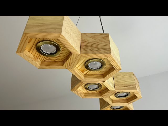 Pendant Led lit Wooden Honeycomb (step by step)