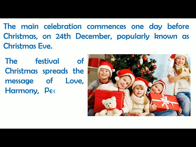 10 lines on christmas festival in english | paragraph on christmas celebration | Smart learning tube