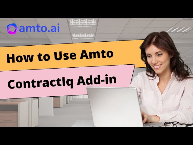 Demo for Amto ContractIQ Microsoft Word Add-in