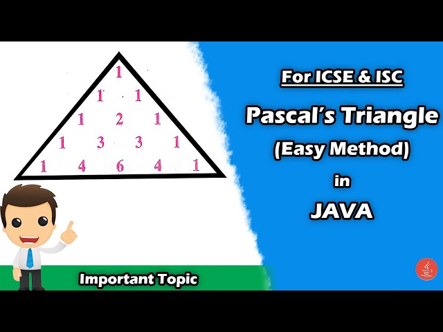 Pascal's Triangle in Java || How to print Pascal's Triangle in java easy method || BluejCode