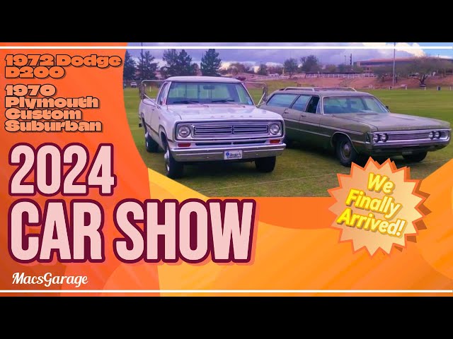 *2024* Car Show! - 1972 Dodge D200 - 1970 Plymouth Custom Suburban