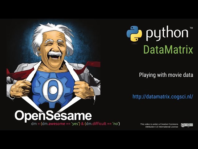 Data analysis with Python DataMatrix: Playing with movie data