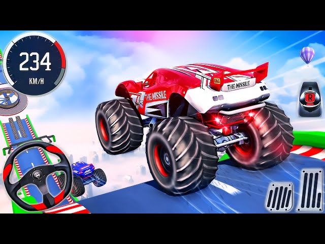 Extreme Monster Truck Mega Ramp Racing - GT Car Impossible Stunts Driving - Android GamePlay #2