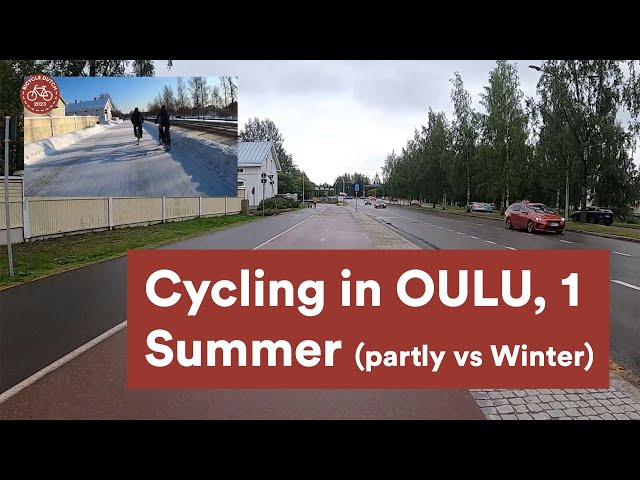 Ride in Oulu, Finland 1 (summer, partly vs winter)