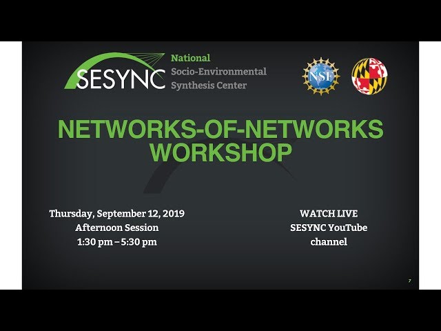 SESYNC Networks-of-Networks Workshop Part II (Sept. 12 Afternoon Sessions)