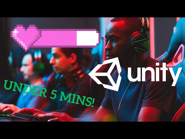 Make a health bar in Unity under 5 mins!