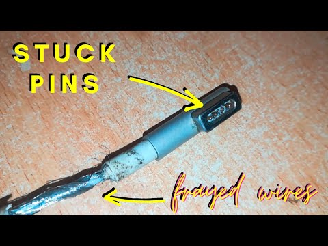 Apple Magsafe Charger L shaped Connector Repair- Stuck Pins!