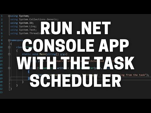 How to Run a .Net Console App on a Schedule using the Task Scheduler!