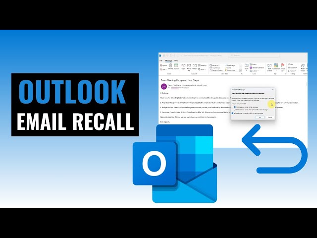How to Recall Email in Outlook